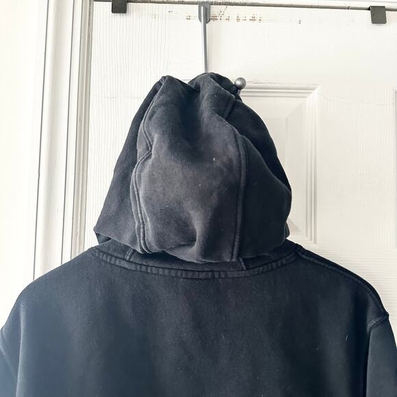 Nike Black Logo Twist Embroidered Floral Swoosh Hoodie Sweatshirt Women Small - Picture 13 of 13